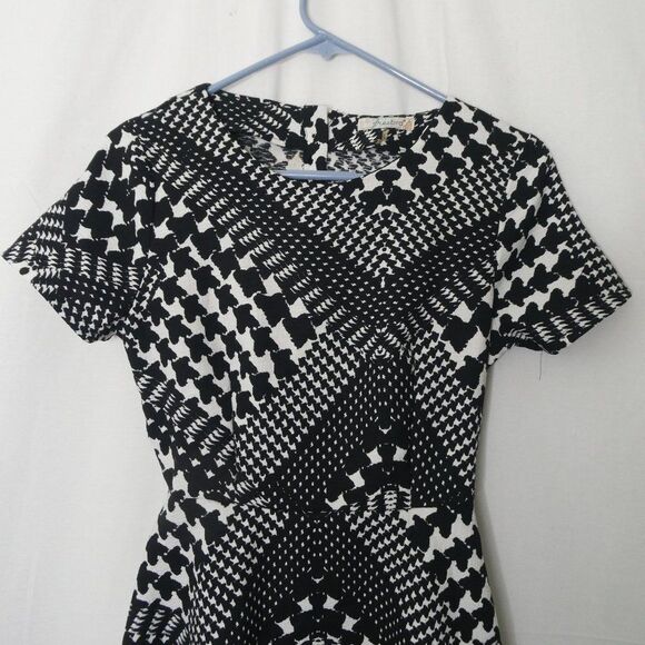 Freebird Houndstooth Multi Cutout Back Mini Dress - Picture 2 of 12